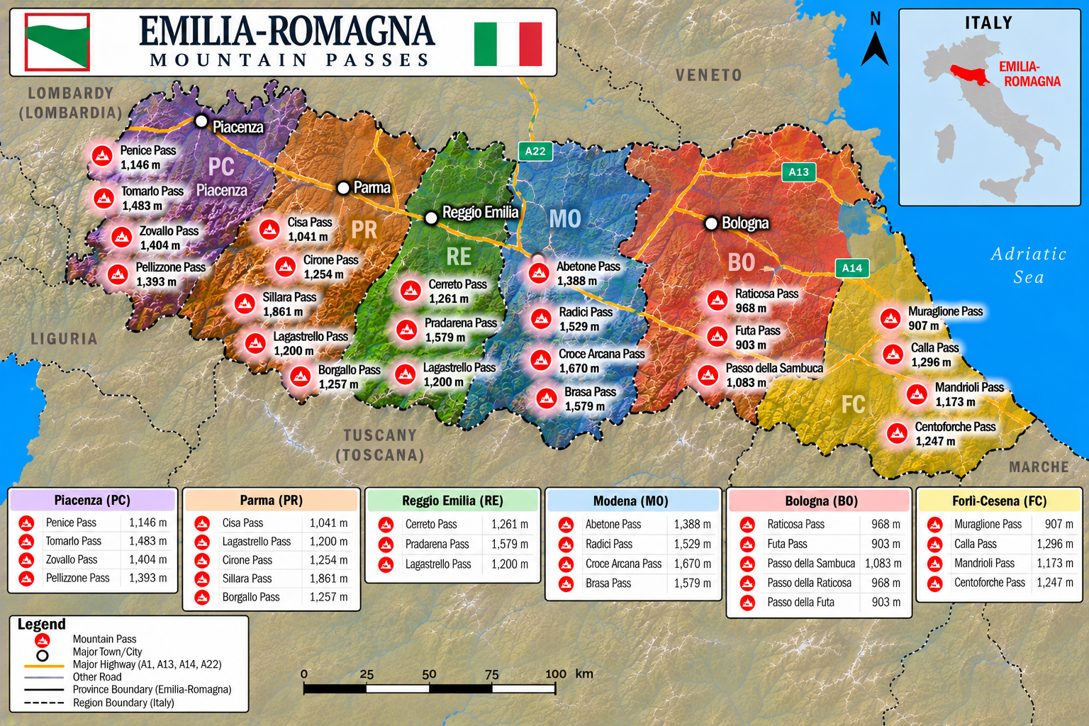 Emilia-Romagna Map